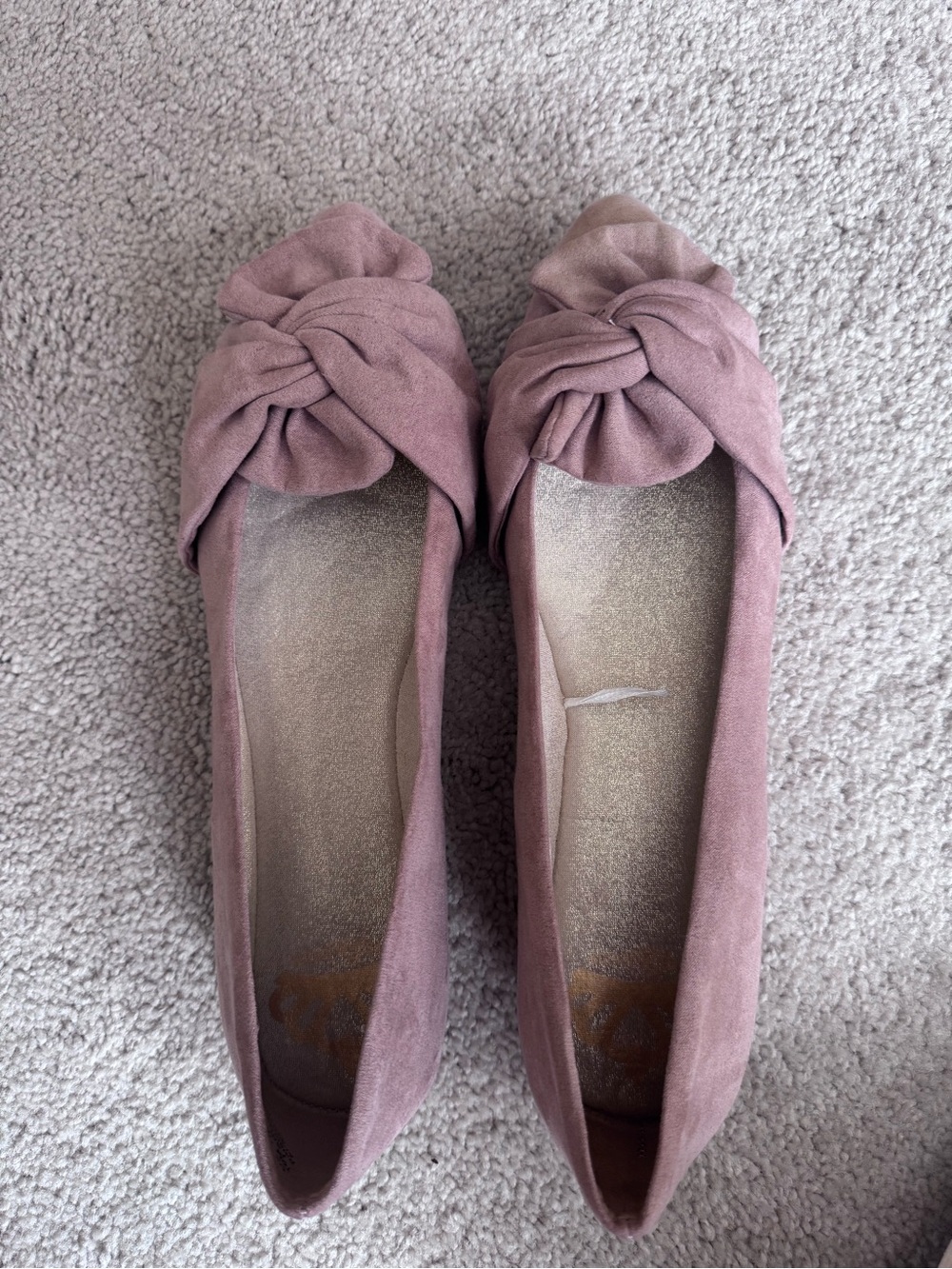 Fergalicious Mauve Knot Ballet Flats